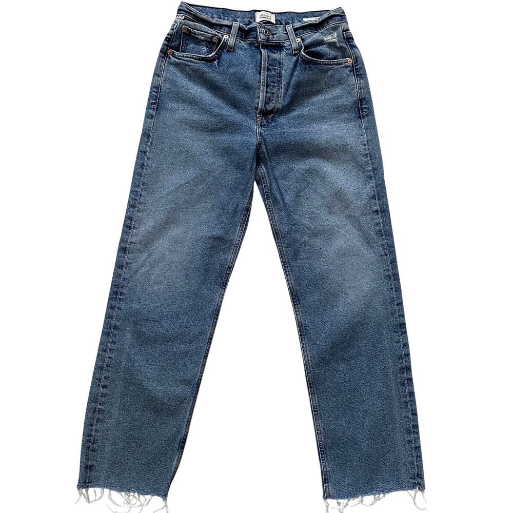 Citizens of Humanity Florence Jeans Size 26 High Rise Straight Raw Hem